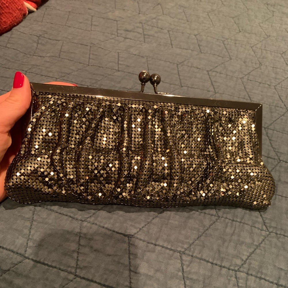 Evening clutch in metallic cover